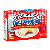 Smucker's Uncrustables peanut butter & strawberry jam sandwich, 4 count Left Picture